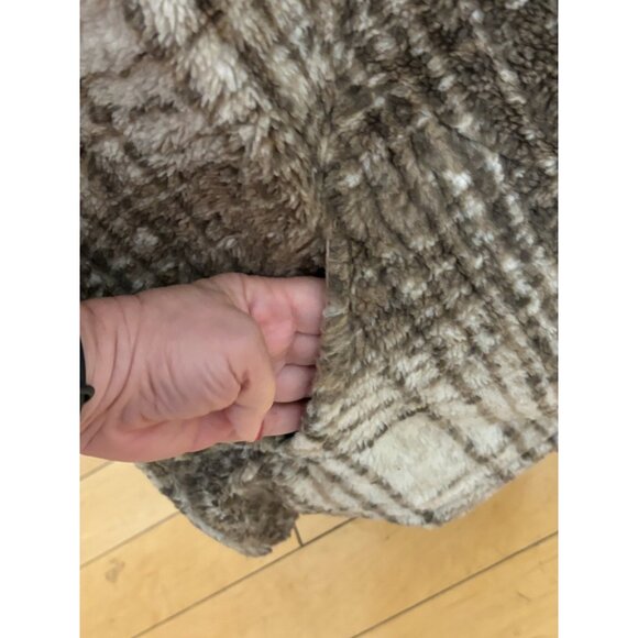 New York Style Womens Plaid Fleece Jacket Size L Made In Israel - Picture 6 of 7